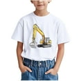 thumbnail image 1 of MGDXOX Kids Short Sleeve Graphic T Shirts Soft Cotton Spring Summer Casual School Wear White 12 Years, 1 of 5