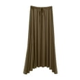 thumbnail image 1 of MGDXOX Maxi Skirts for Women Summer Modal Elastic High Waisted Drawstring A-Line Soft Flowy Skirt for Daily Loungewear Green XXL, 1 of 3