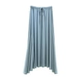 thumbnail image 1 of MGDXOX Maxi Skirts for Women Summer Modal Elastic High Waisted Drawstring A-Line Soft Flowy Skirt for Daily Loungewear Light Blue XXL, 1 of 3