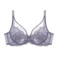 thumbnail image 1 of MGDXOX Minimizer Bras for Women Full Coverage Push Up Underwire Bras Plus Size Lifting Floral Lace Comfortable Bra Purple XL, 1 of 5