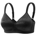 thumbnail image 1 of MGDXOX Push Up Bras for Women No Underwire Embroidered Glossy Comfortable Breathable Bra Underwear Bralettes Black L, 1 of 8