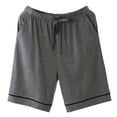 thumbnail image 1 of MGDXOX Shorts for Men Cotton Pajama Pants Loose Fit Casual Elastic Waist Drawstring Lounge Sleep Bottoms with Pockets Dark Gray XXXL, 1 of 3
