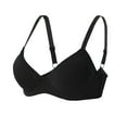 thumbnail image 1 of MGDXOX Underwire Bras for Women Push Up Supportive Seamless Adjustable Straps Bralettes Breathable Soft Half-Coverage Brassiere Black L, 1 of 8