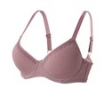 thumbnail image 1 of MGDXOX Underwire Bras for Women Push Up Supportive Seamless Adjustable Straps Bralettes Breathable Soft Half-Coverage Brassiere Purple S, 1 of 8