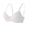 thumbnail image 1 of MGDXOX Underwire Bras for Women Push Up Supportive Seamless Adjustable Straps Bralettes Breathable Soft Half-Coverage Brassiere White XL, 1 of 8