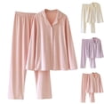 thumbnail image 1 of MGDXOX Velvet Sets for Women Winter Fall Match Thermal Fuzzy Trousers Pants Button Pajamas PJ Sets Women 2025 Beige XL, 1 of 4
