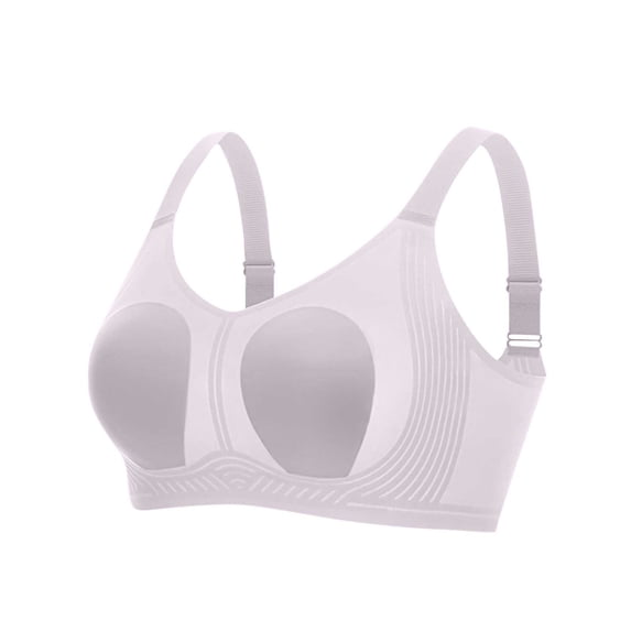 MGDXOX Wireless Bra for Women Seamless Padded Comfort Stretch Sleep Bra Plus Size No Underwire Soft Support Everyday Bras Purple M