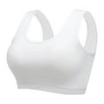 thumbnail image 1 of MGDXOX Women's Cotton Wireless Bralette Longline Full Coverage Sports Bras Medium Impact Padded Workout Crop Top for Yoga Gym White XL, 1 of 4