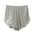 thumbnail image 1 of MGDXOX Women's Elastic Waist Ruffle Hem Pajama Shorts Loose Fit Loungewear Shorts for Sleepwear & Summer Gray XL, 1 of 9