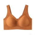 thumbnail image 1 of MGDXOX Women's Plus Size Seamless Wireless Minimizer Bra Full Coverage Supportive Comfortable T-Shirt Bras for Daily Wear Orange M, 1 of 7