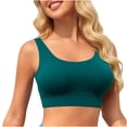 thumbnail image 1 of MGDXOX Women's Sports Bra Bikini Tops Swim Bra Athletic Swim Top Scoop Neck Bathing Suit Green XXL, 1 of 8