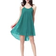 thumbnail image 1 of MGDXOX Womens Fashion Chiffon Nightgown Criss Cross Back Multilayer Flowy Hem Babydoll Chemise Naughty Sleepwear Green M, 1 of 3
