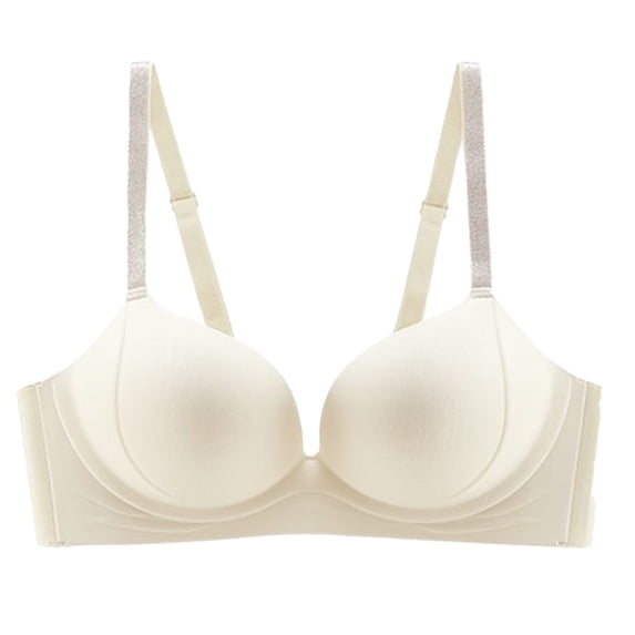 MGDXOX Womens Minimizer Bras No Underwire Soft Support Everyday Bra Full Coverage Deep V Neck Breathable Underwear White L