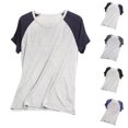 thumbnail image 1 of MGDXOX Womens Modal Large Size Patchwork Pajama Shirts Comfortable Homewear Pullover Short Sleeve Soft Cozy Fall Winter Pajama Sleepwear Ladies Pjs Black M, 1 of 4