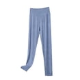 thumbnail image 1 of MGDXOX Womens Soft Modal Leggings Elastic Waist Slim-Fit Lounge Pants Comfortable Stretchy Sleepwear Bottoms Light Blue XXL, 1 of 5