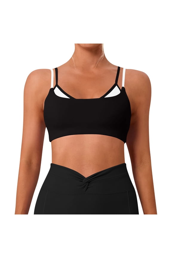 Womens Sports Bras High Support Coverage Sports Bra Seamless Wireless Lightweight Breathable Brassiere Black XL