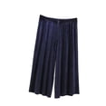 thumbnail image 1 of MGDXOX Womens Summer Soft Modal Lounge Capris Loose Fit Flowy Pajama Pants Lighweight Comfy Knee Length Sleep Trousers Blue M, 1 of 5