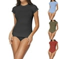thumbnail image 1 of MGDXOX Womens Tankini Swimsuits with Shorts Two Piece Tummy Control Bathing Suits Short Sleeve Swim Tops Modest Swimwear Red L, 1 of 4
