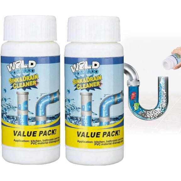 MGDYSS Sink and Drain Cleaner – Powerful Clog Remover for Kitchen Toilet Pipes, 2 Pack