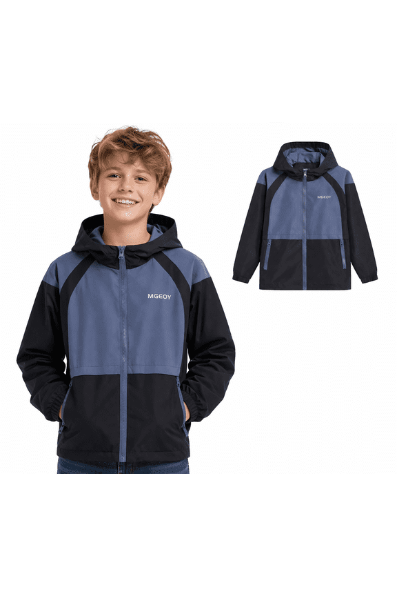 Boys Girls Hooded Rain Jackets Waterproof Rain coats Windbreaker for Kids Lightweight Jackets