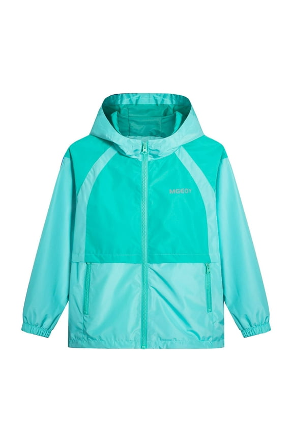 Boys Girls Hooded Rain Jackets Waterproof Rain coats Windbreaker for Kids Lightweight Jackets