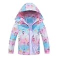 thumbnail image 1 of MGEOY Kids Waterproof Rain Jackets Lightweight Raincoats Knitted Mesh Lining Hooded Windbreaker for Boys Girls 4-12Y, 1 of 6