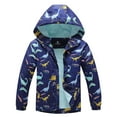 thumbnail image 1 of MGEOY Boys Girls Rain Jackets Lightweight Waterproof Hooded Cotton Raincoats Windbreakers for Kids, 1 of 7