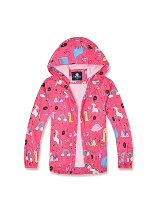 Jacenvly Rain Jacket Girls Clearance Waterproof Windproof with