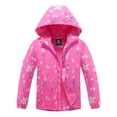 thumbnail image 1 of MGEOY Boys Girls Rain Jackets Lightweight Waterproof Hooded Cotton Raincoats Windbreakers for Kids, 1 of 8