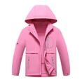 thumbnail image 1 of MGEOY Boys Girls Rain Jackets Lightweight Waterproof Hooded Raincoats Windbreakers for Kids，Sizes 4-16, 1 of 7