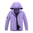thumbnail image 1 of MGEOY Boys Girls Rain Jackets Lightweight Waterproof Hooded Raincoats Windbreakers for Kids，Sizes 4-16, 1 of 7