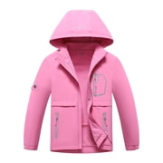 Boys Girls Rain Jackets Lightweight Waterproof Hooded Raincoats Windbreakers for Kids，Sizes 4-16