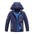 thumbnail image 1 of MGEOY Boys Girls Rain Jackets Lightweight Waterproof Hooded Raincoats Windbreakers for Kids，Sizes 4-16, 1 of 7