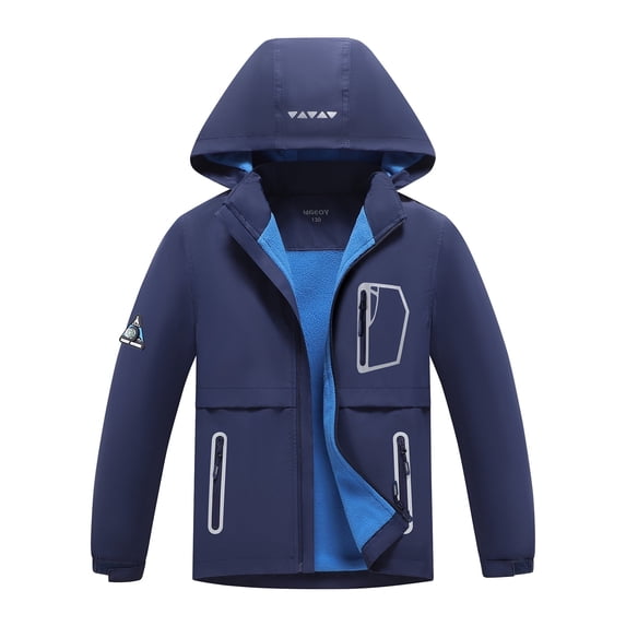 MGEOY Boys Girls Rain Jackets Lightweight Waterproof Hooded Raincoats Windbreakers for Kids,Sizes 4-16