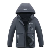 Boys Girls Rain Jackets Lightweight Waterproof Hooded Raincoats Windbreakers for Kids，Sizes 4-16