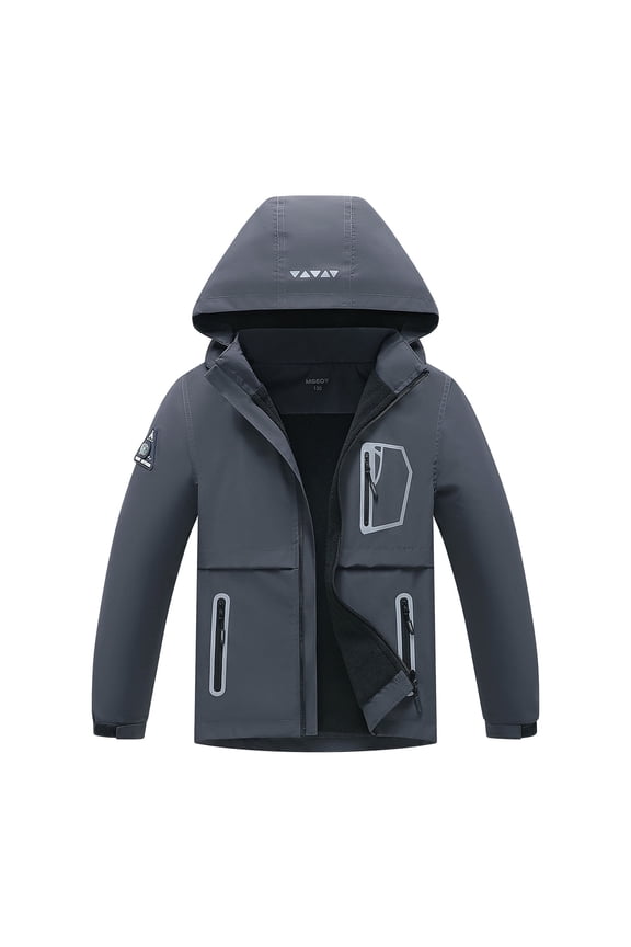 Boys Girls Rain Jackets Lightweight Waterproof Hooded Raincoats Windbreakers for Kids，Sizes 4-16