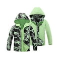 MGEOY Boys Girls Reversible Jacket Lightweight Waterproof Fleece Lined