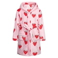 thumbnail image 1 of MGEOY Boys Girls Robe Soft Hooded Flannel Bathrobes for Kids, 1 of 7