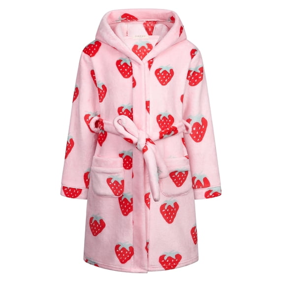 MGEOY Boys Girls Robe Soft Hooded Flannel Bathrobes for Kids