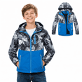 thumbnail image 1 of MGEOY Boys Rain Jackets Lightweight Waterproof Hooded Raincoats Windbreakers for Kids, 1 of 8