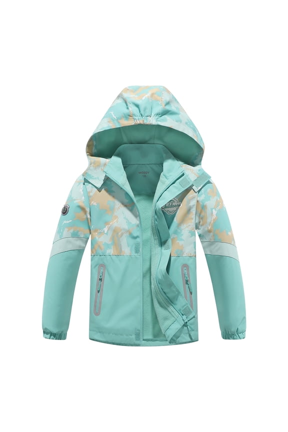 Boys Rain Jackets Lightweight Waterproof Hooded Raincoats Windbreakers for Kids
