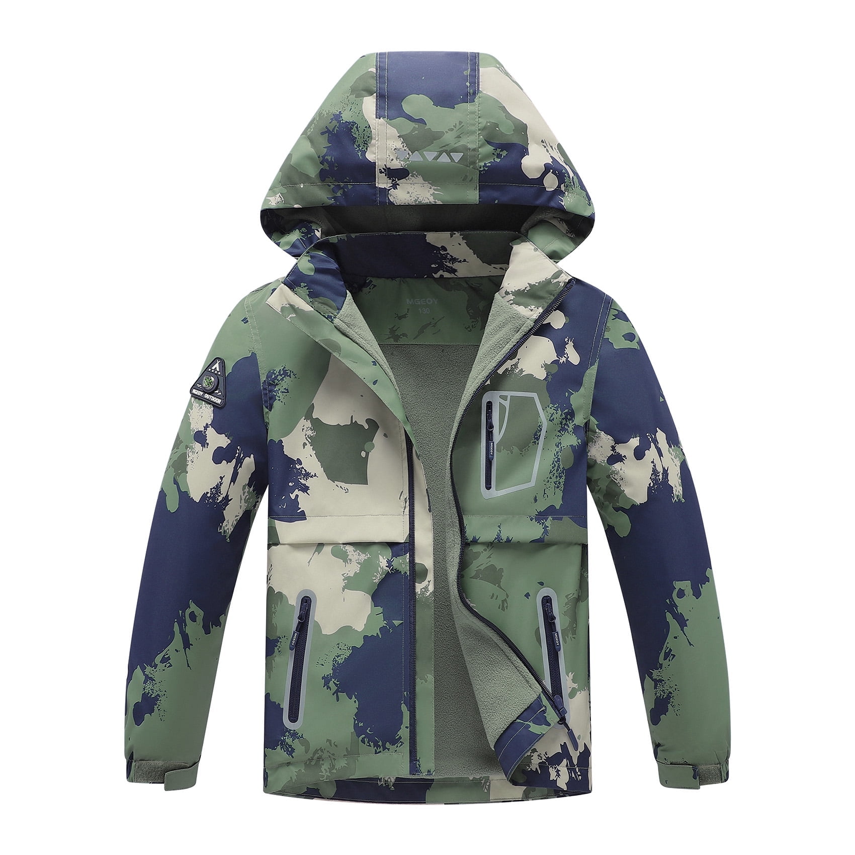 MGEOY Boys Rain Jackets Lightweight Waterproof Hooded Raincoats ...