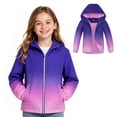 thumbnail image 1 of MGEOY Kids Waterproof Rain Jackets Lightweight Raincoats Knitted Mesh Lining Hooded Windbreaker for Boys Girls 4-12Y, 1 of 7