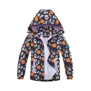 Kids Waterproof Rain Jackets Lightweight Raincoats Knitted Mesh Lining Hooded Windbreaker for Boys Girls 2-9Y