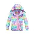 thumbnail image 1 of MGEOY Girls Rain Jackets Lightweight Waterproof Hooded Raincoats Windbreakers, 1 of 7