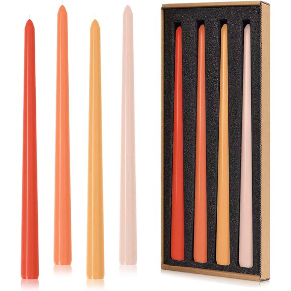 MGEZCOO 12 Inch White Taper Candle Sticks Pack of 4