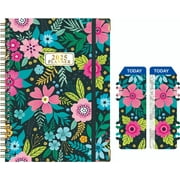 MGEZCOO 2025 Daily Planner - 6.2 x 8.5 Inch Weekly and Monthly Organizer, Hardcover Agenda with Monthly Tabs, Notes, and Contact Pages for Women