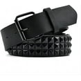 thumbnail image 1 of MGEZCOO Black Studded Belt Punk Rock Rivet Belt Grommet Threads Belt with Bright Metal Pyramid for Women Men, 1 of 6