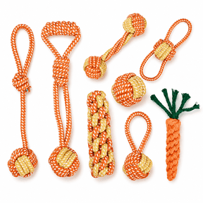 MGEZCOO Durable Dog Toys for Aggressive Chewers - Rope Chew Toys for Dogs - 8 Pack Interactive & Safe Chew Toys for Small & Large Dogs - Fun and Long-Lasting