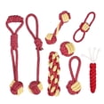 thumbnail image 1 of MGEZCOO Dog Toys for Aggressive Chewers Pack of 8 | Eco-Friendly Puppy Toys, Knotted Cotton Rope for Dental Health & Interactive Play, 1 of 7
